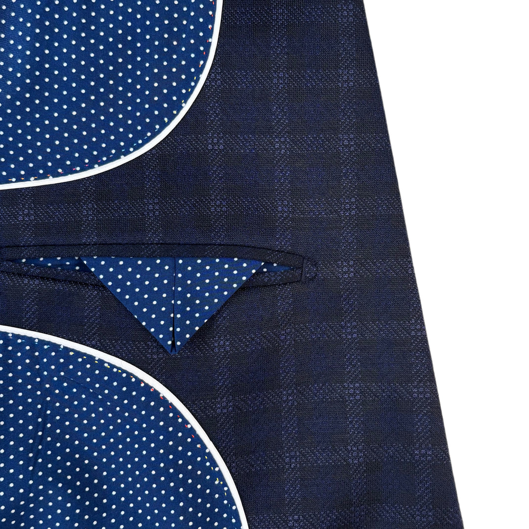 Athletic Fit Stretch Blazer – Blue Plaid - Town Hill