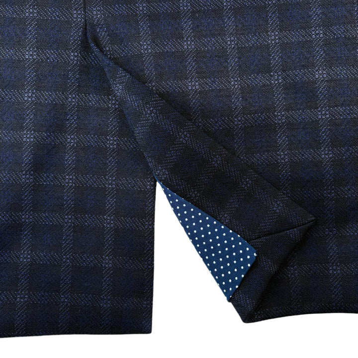 Athletic Fit Stretch Blazer – Blue Plaid - Town Hill