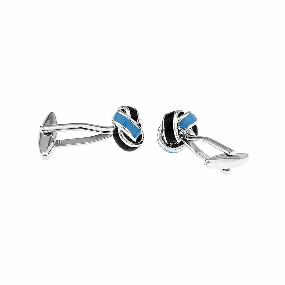 Navy&Light Blue Knot Cuff Links (Set of 2) - Town Hill