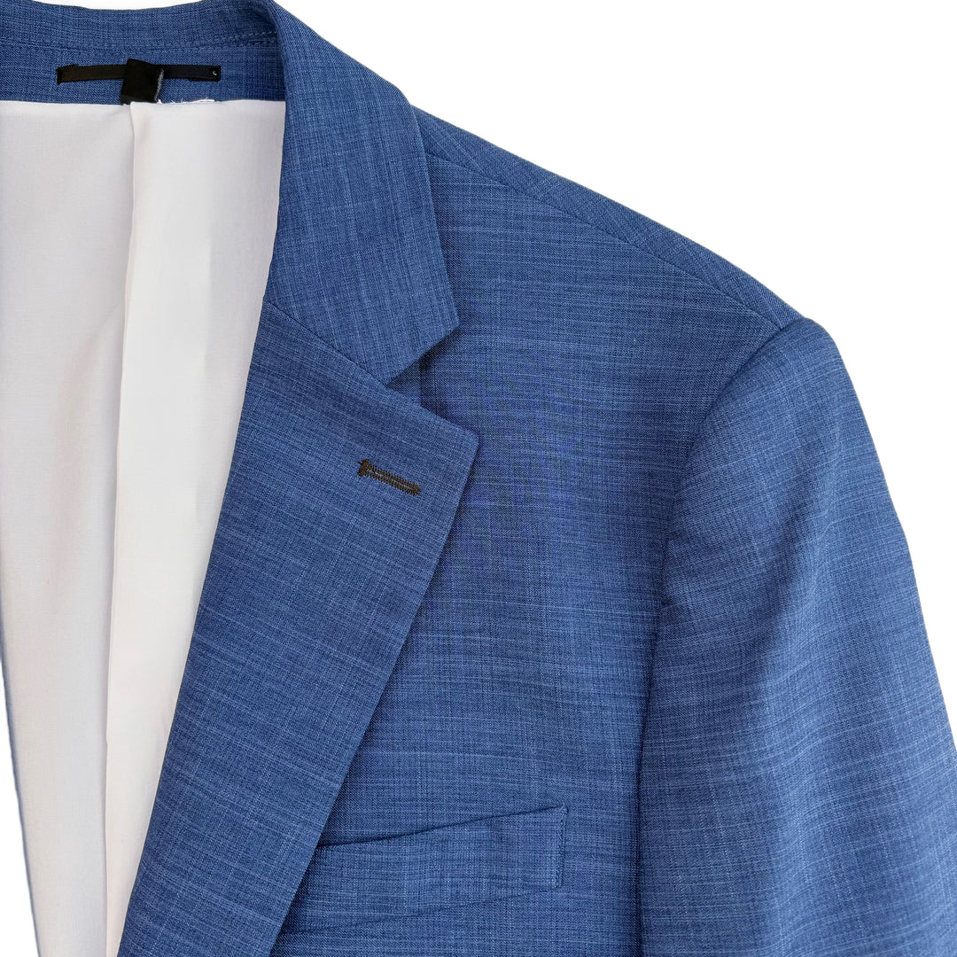 Athletic Fit Stretch Blazer – Heathered Blue - Town Hill