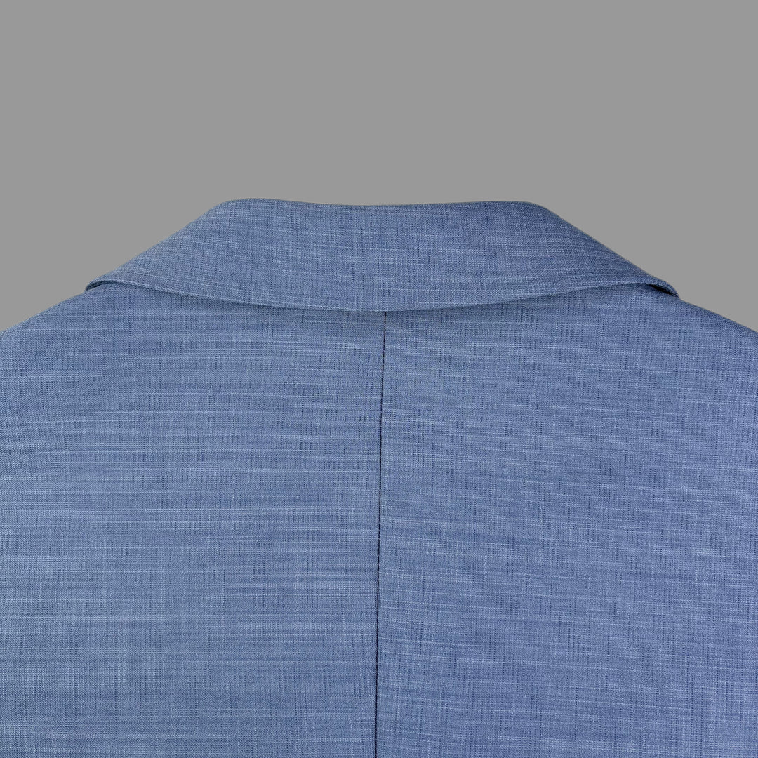 Athletic Fit Stretch Blazer – Heathered Light Blue - Town Hill
