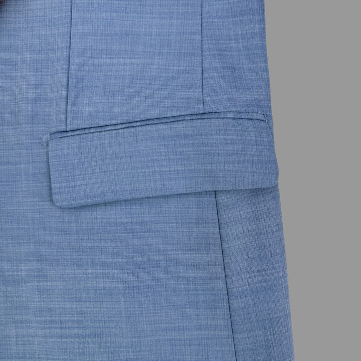Athletic Fit Stretch Blazer – Heathered Light Blue - Town Hill