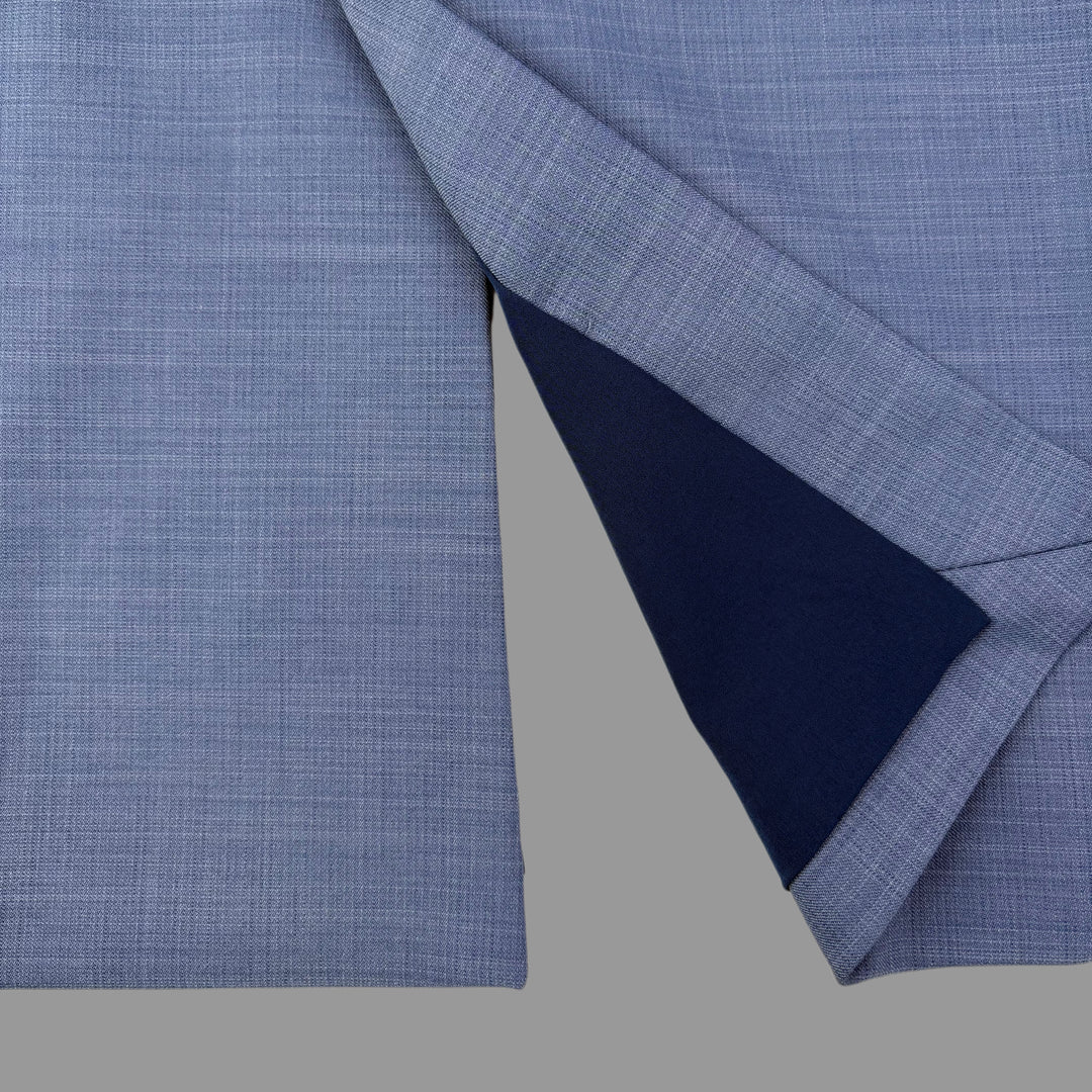 Athletic Fit Stretch Blazer – Heathered Light Blue - Town Hill