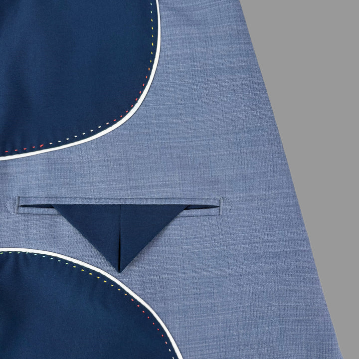 Athletic Fit Stretch Blazer – Heathered Light Blue - Town Hill