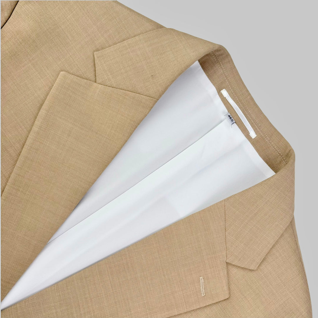 Athletic Fit Stretch Short Blazer – Heathered Sand - Town Hill