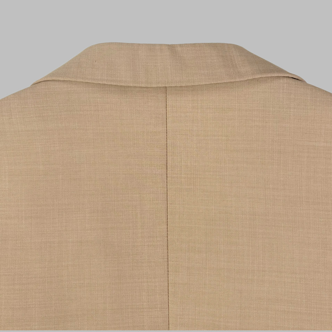 Athletic Fit Stretch Short Blazer – Heathered Sand - Town Hill