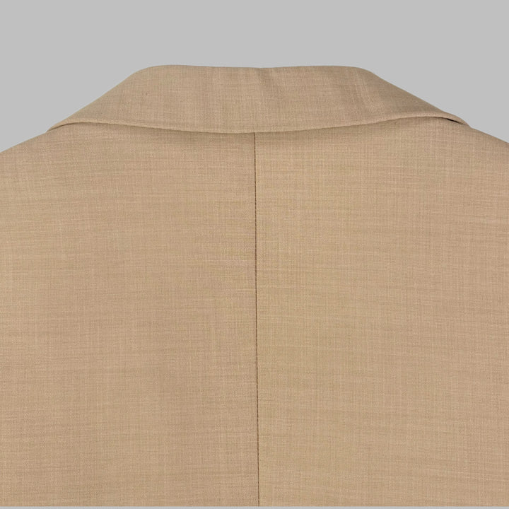 Athletic Fit Stretch Short Blazer – Heathered Sand - Town Hill