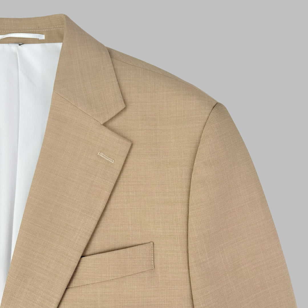 Athletic Fit Stretch Short Blazer – Heathered Sand - Town Hill