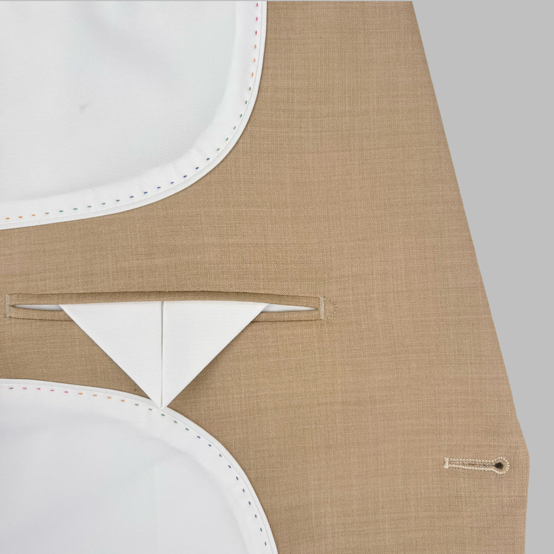 Athletic Fit Stretch Short Blazer – Heathered Sand - Town Hill
