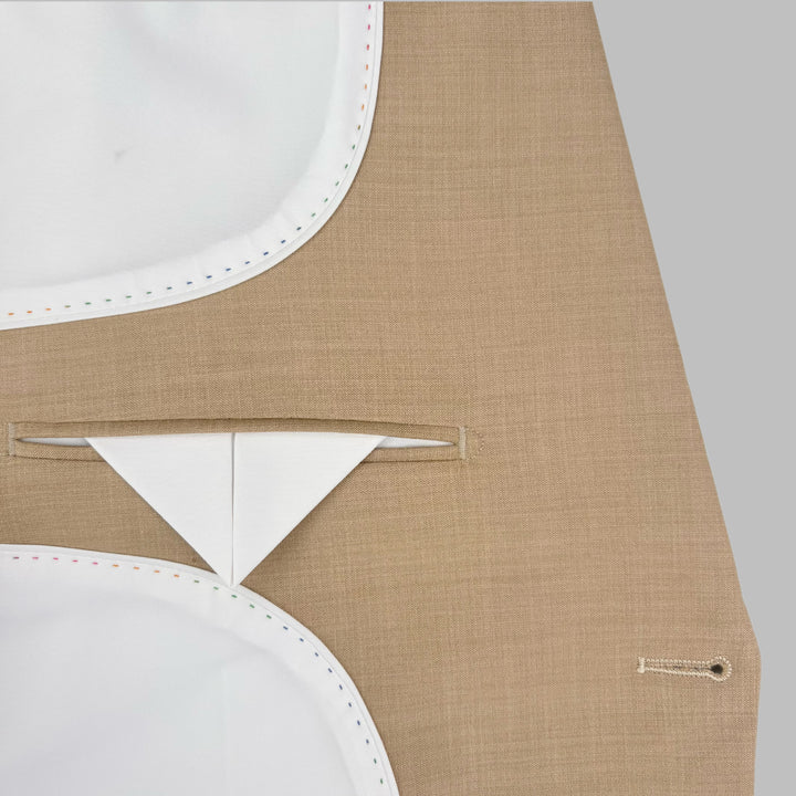 Athletic Fit Stretch Short Blazer – Heathered Sand - Town Hill