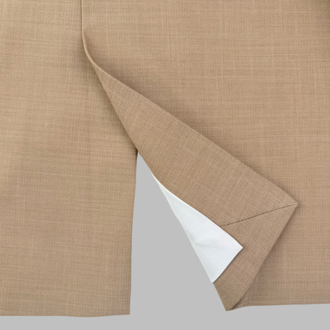 Athletic Fit Stretch Short Blazer – Heathered Sand - Town Hill