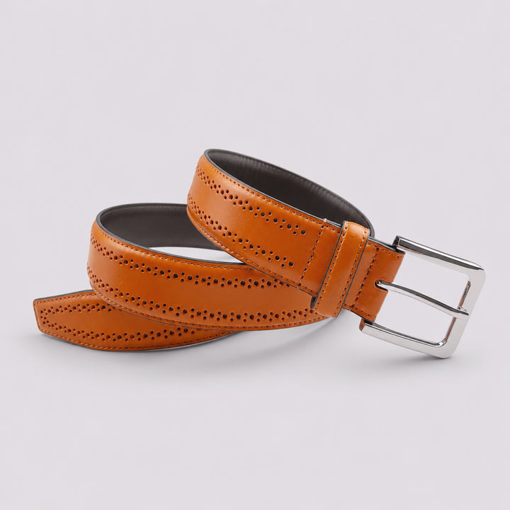 Perforated Leather Belts - Town Hill