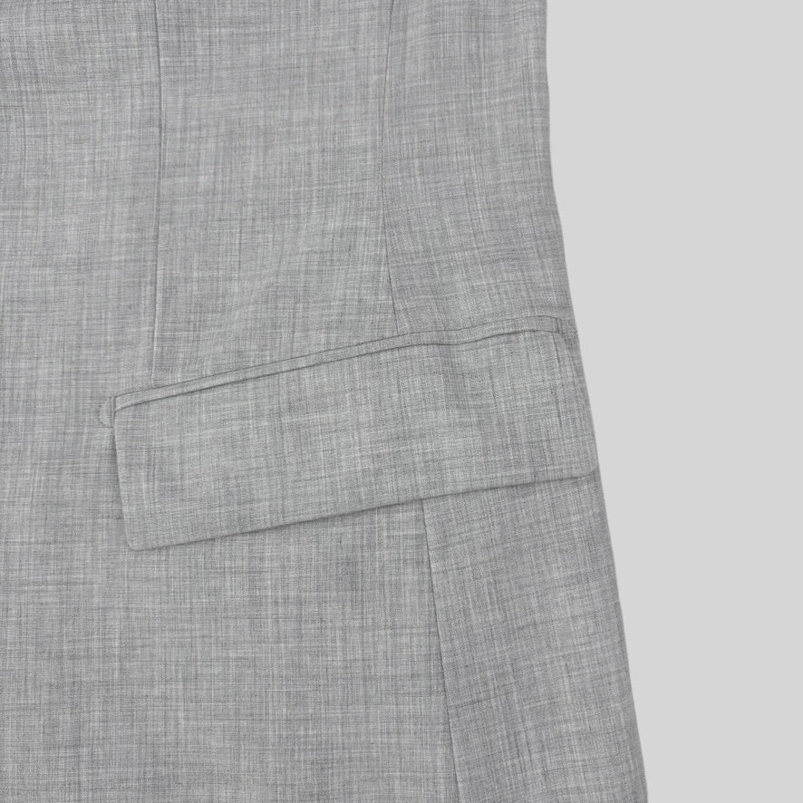 Athletic Fit Stretch Blazer – Lightweight Heathered Light Grey - Town Hill