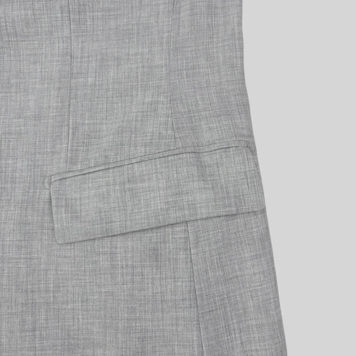 Athletic Fit Stretch Blazer – Lightweight Heathered Light Grey - Town Hill