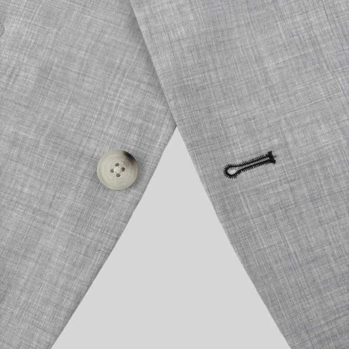 Athletic Fit Stretch Blazer – Lightweight Heathered Light Grey - Town Hill