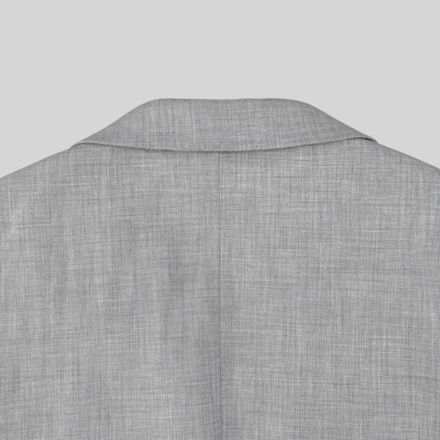 Athletic Fit Stretch Blazer – Lightweight Heathered Light Grey - Town Hill