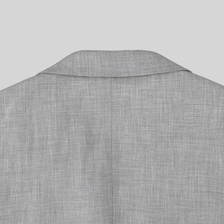 Athletic Fit Stretch Blazer – Lightweight Heathered Light Grey - Town Hill