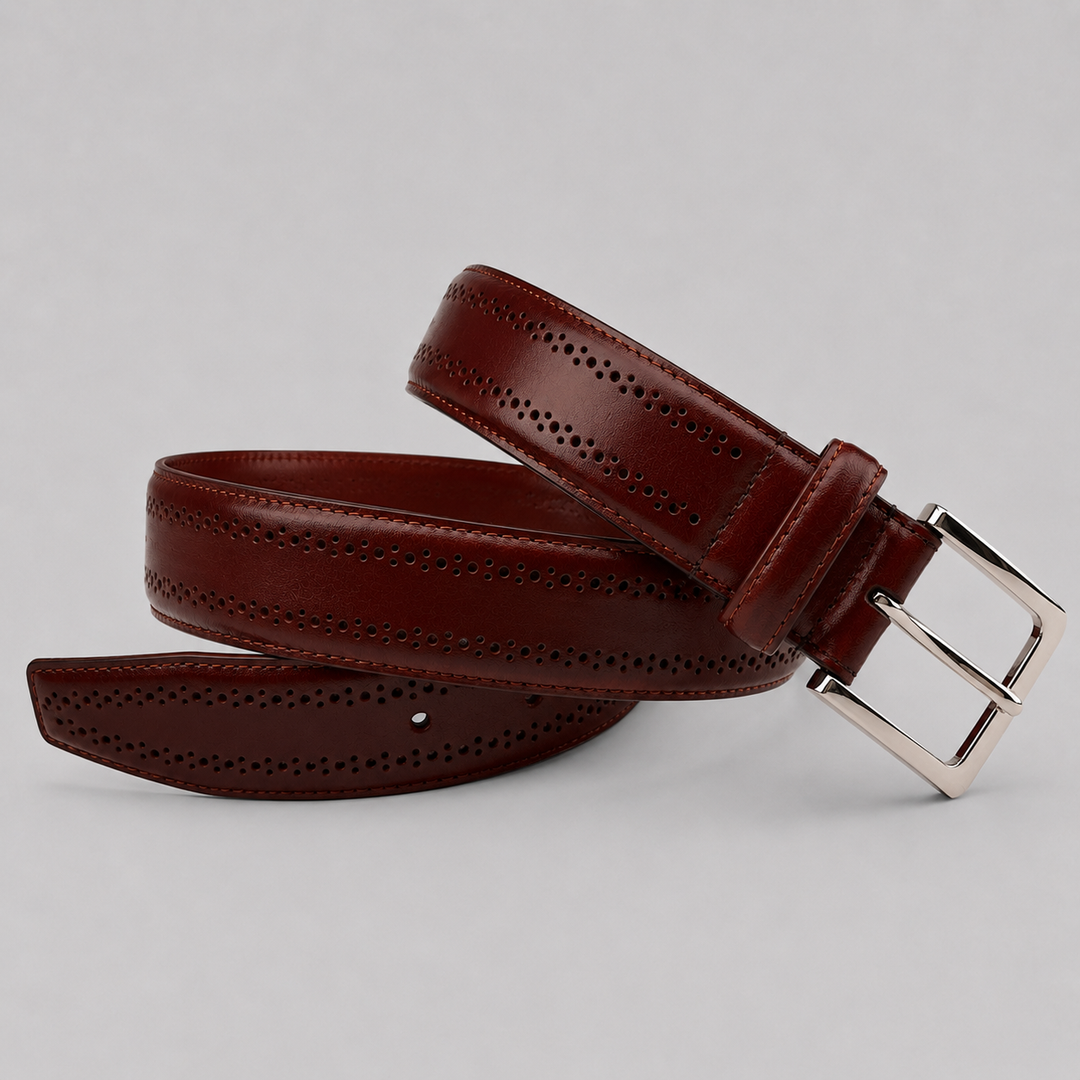 Perforated Leather Belts - Town Hill