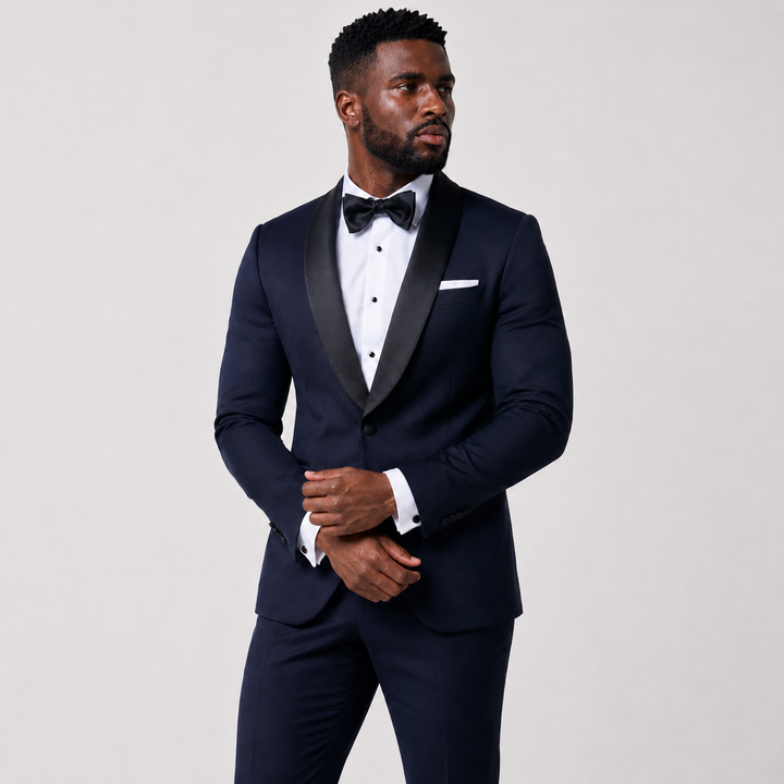 Tuxedo Jacket – Navy With Shawl Lapel - Town Hill