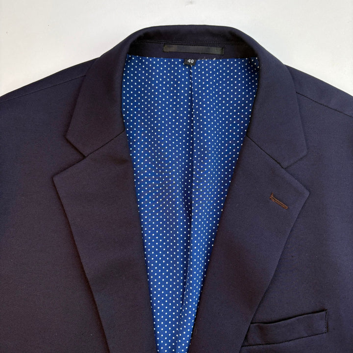 Athletic Fit Stretch Blazer – Navy - Town Hill