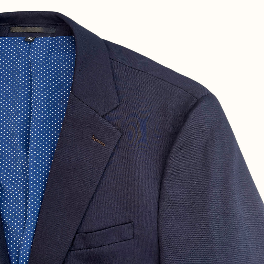 Athletic Fit Stretch Blazer – Navy - Town Hill