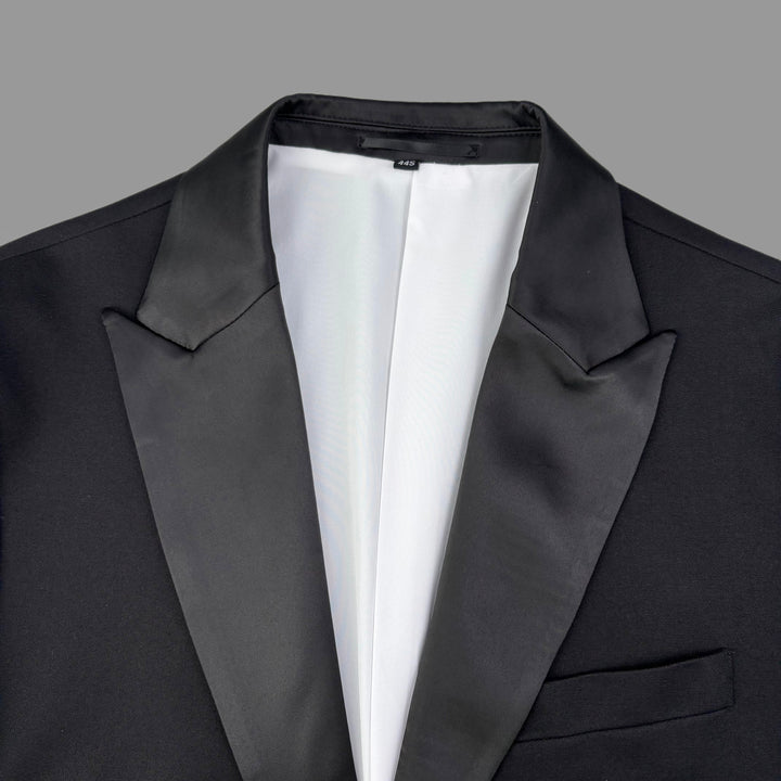 Tuxedo Jacket – Black With Peak Lapel - Town Hill