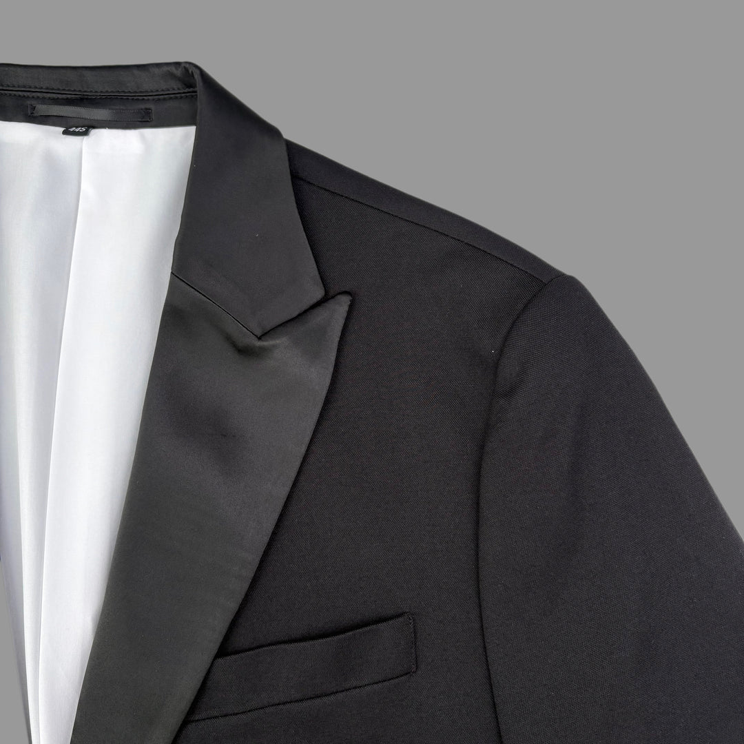 Tuxedo Jacket – Black With Peak Lapel - Town Hill