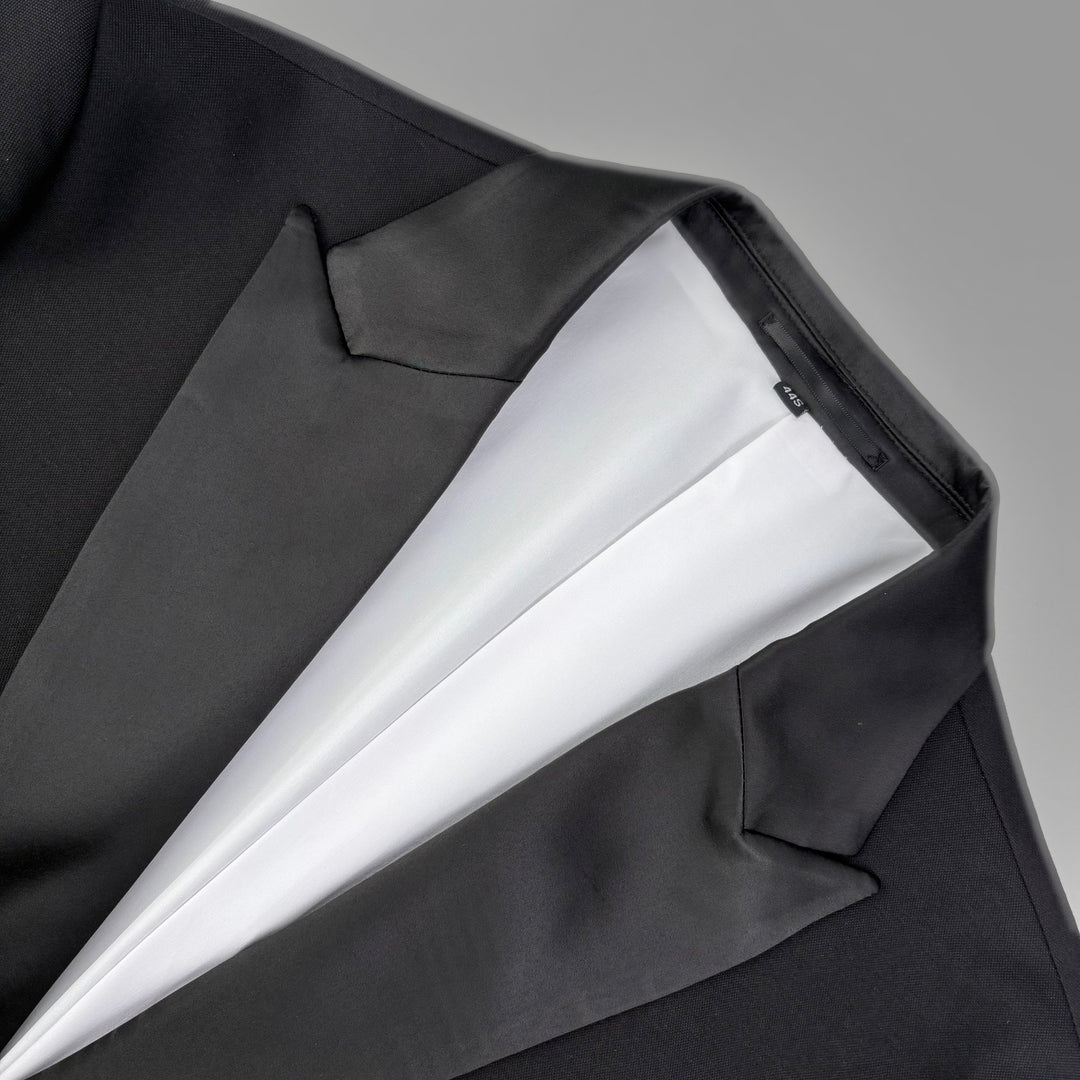 Tuxedo Jacket – Black With Peak Lapel - Town Hill