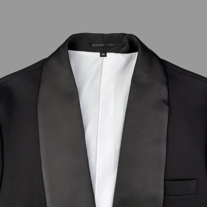 Tuxedo Jacket – Black With Shawl Lapel - Town Hill