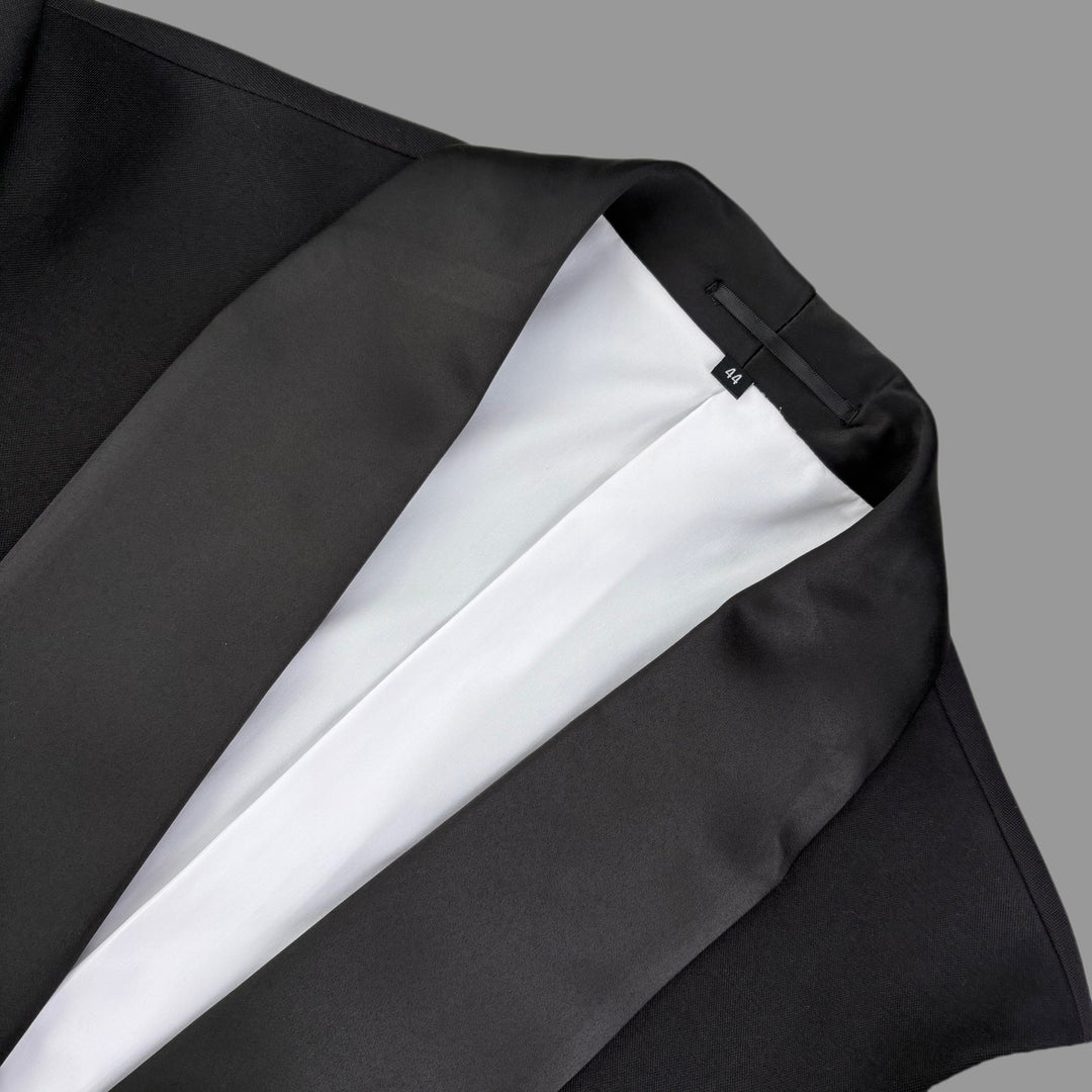 Tuxedo Jacket – Black With Shawl Lapel - Town Hill