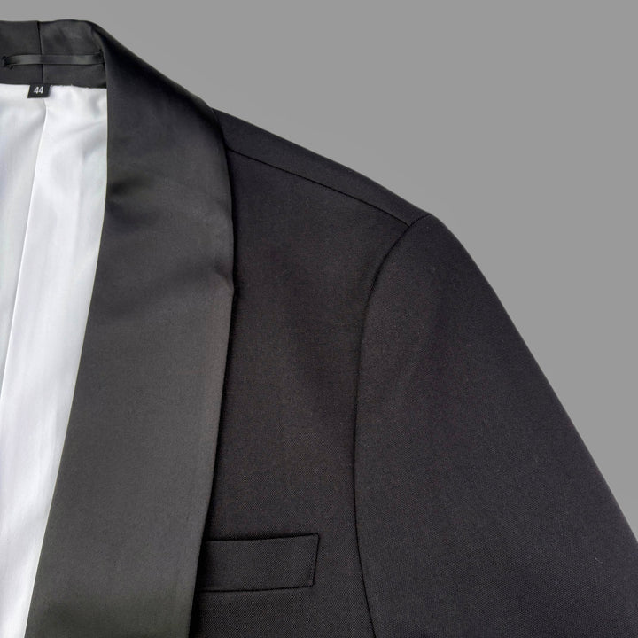 Tuxedo Jacket – Black With Shawl Lapel - Town Hill