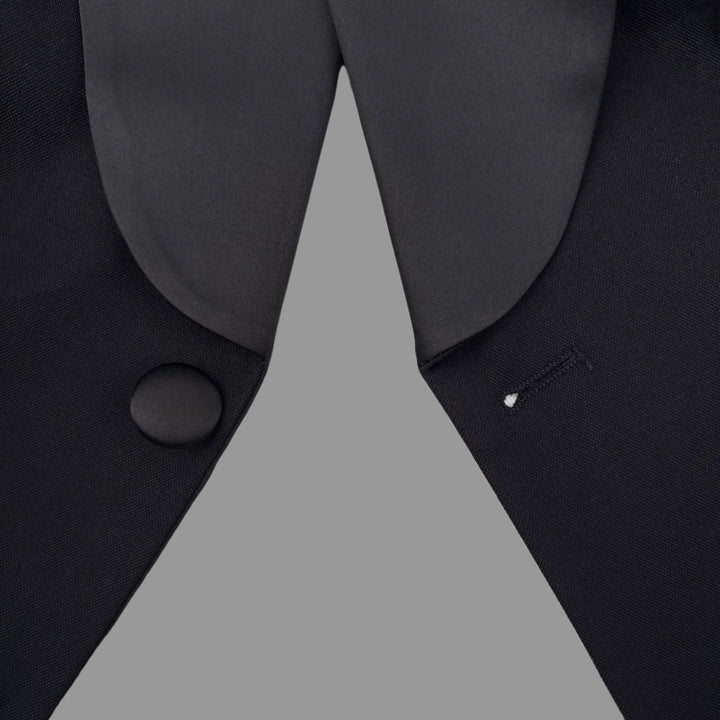 Tuxedo Jacket – Black With Shawl Lapel - Town Hill