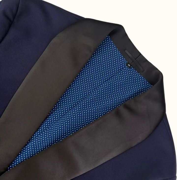 Tuxedo Jacket – Navy With Shawl Lapel - Town Hill