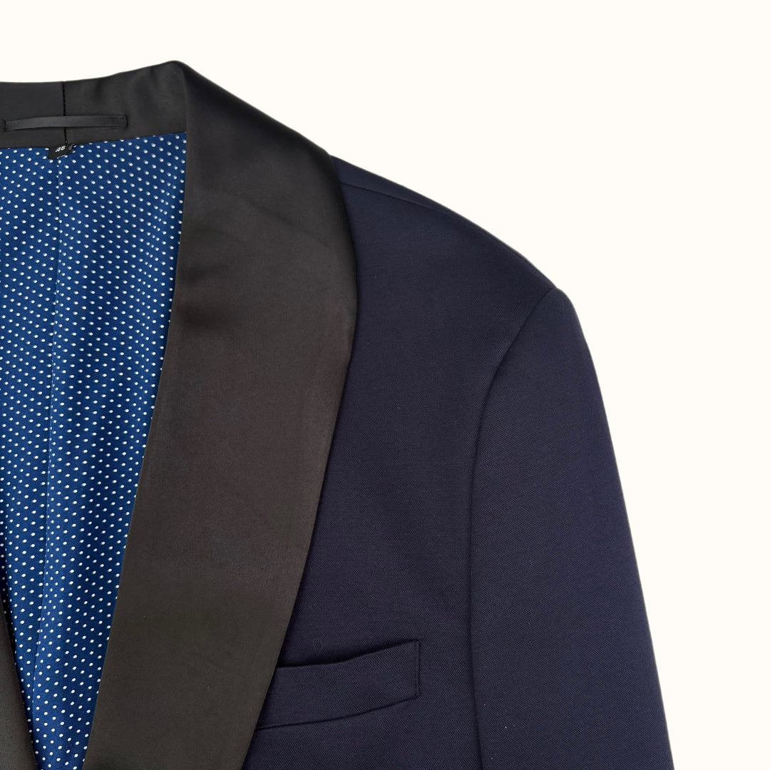 Tuxedo Jacket – Navy With Shawl Lapel - Town Hill